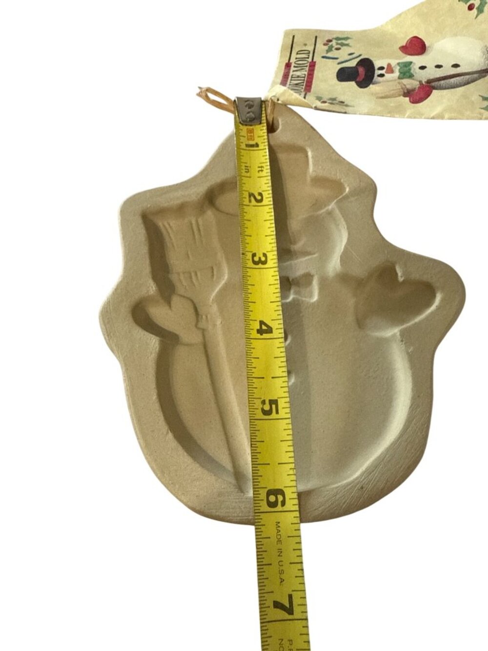 Vintage 1994 Superstone Snowman Cookie Mold By Sassafras Enterprises Made In USA - Picture 5 of 6